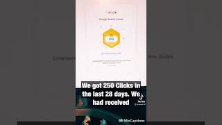 Celebrating 250 clicks badge from Google!