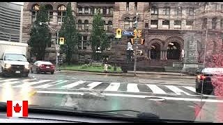 Driving Downtown Toronto in Rainy Days