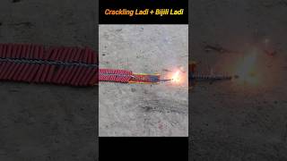 Crackling ladi and Bijili ladi Combination | Experiment Diwali ke patakhe #crackers #diwali #fun