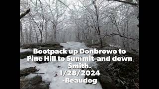 Bootpacking up Wachusett Donbrowo trl to Pine Hill Trl to Summit and Down Smith.1/28/24 - Beaudog