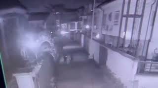 CCTV footage showing dynamites explosions at the home of Gogo Jaja.