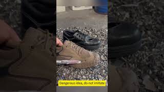 Safety shoe quality testing3028#steeltoeshoes #sneakers #safetyfootwear