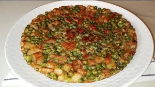 طورطية بالجلبان في غاية اللذاذة.. جربها وستحبها! Potato and pea tortilla