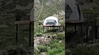 Working project in Chitkul in Himachal Awning Global is leading Glamping dome supplier in India