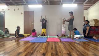 Kids yoga - Teaching them headstand for the first time to increase concentration❤️