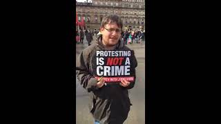 Anti racist demo in George Square, Glasgow building support for #jobstownnotg    10154329671226889