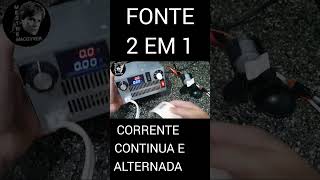 #shorts COMO FAZER FONTE CASEIRA COM FONTE ATX DE COMPUTADOR FONTE 2 EM 1 AC/DC SEM PERDER CORRENTE