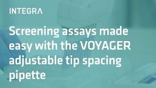 Screening assays for compound libraries made easy with the VOYAGER adjustable tip spacing pipette