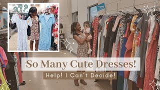 Which Dress Should I Have Bought!? Help Me Choose! 🙈 Thrift Shopping Fun With My 19 Month Old