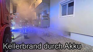 🚒 👮 Kellerbrand durch Akku in Wörgl  🔥🚑