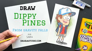 How to draw dippy pines from gravity Falls