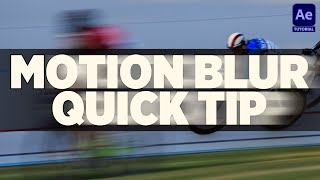 After Effects MOTION BLUR in 2 MINUTES! | Adobe Quick Tip