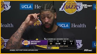 Anthony Davis (55 Pts) has message to LeBron & Westbrook after Lakers beat Wizards 130-119