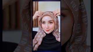 Tutorial Hijab Segiempat Motif Simpel dan Elegan. link produk ada di diskripsi