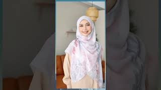 Tutorial Hijab Segiempat Motif