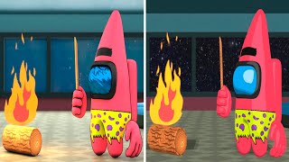 SpongeBob VS Among Us - 3D vs 2D animation (part 2)