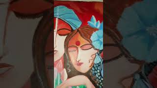 Radha Krishna Acrylic Painting | Divinity in you