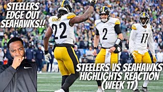 REACTION TO Pittsburgh Steelers vs Seattle Seahawks Game Highlights | 2023 NFL Week 17