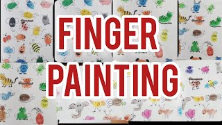 thumb painting thumb drawing finger painting finger drawing വിരൽ ചിത്രങ്ങൾ  for kids chithrangal