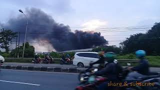 Kebakaran pabrik pengolahan kelapa sawit