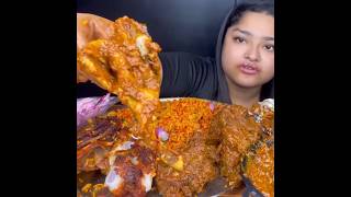 ASMR: EATING SPICY MUTTON CURRY🔥 BUTTER NAAN || #shorts #mukbangn#asmreating #mukbangasmr #asmr