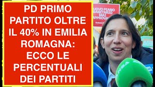 PD PRIMO PARTITO OLTRE IL 40% IN EMILIA ROMAGNA:  ECCO LE PERCENTUALI DEI PARTITI