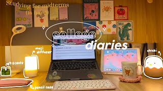 studying college vlog [sneak peek of hall's desk, studying timelapse]