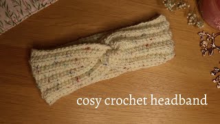 cosy crochet headband tutorial