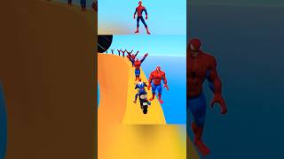 SPIDER-MAN KI KHATARNAK STUNT RACE - Spiderman Motorcycles with Shark Pipe Stunt #game#shorts#viral