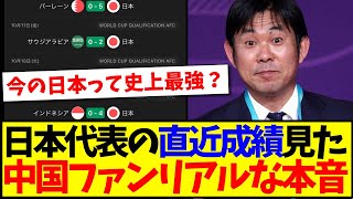 【中国の反応】サッカー日本代表の直近成績を見た、中国サッカーファンのリアルな本音がこちらですwww