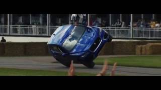 Jaguar F-Pace thrills Goodwood with dramatic two-wheeled ride