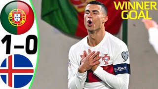 Portugal vs Iceland 1-0 - Ronaldo Goal and Highlights - 2023 🔥 CR7 200th Match