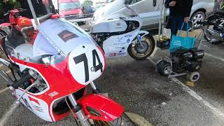 GP Paddock engine run-ups - Classic Motorcycle Mechanics Show Stafford 2023