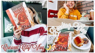 READING VLOG | Rereading Crescent City 🌙 | coffeeshops, dates, bookshopping and more