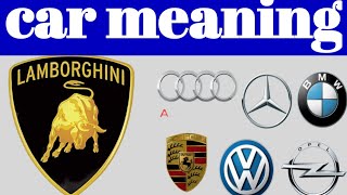 Famous car names and their meanings || nightway 7m