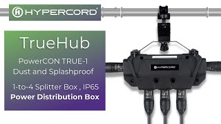 Power Distribution Box: HYPERCORD TrueHub PowerCon TRUE1 Top, 1 to 4 Splitter Box, IP65