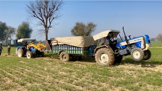 Tractor Swaraj 744 Xt Stuck in dry mud