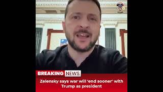 Desitdown News (Zelensky says war will 'end sooner' with Trump as president) #desitdown #news