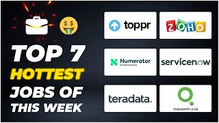 Top 7 Hottest jobs of this week | Job notification Series