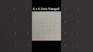 6 x 6 Dots Swastik Rangoli, Kolam, Muggulu Design #rangoli #kolam #muggulu #Shorts