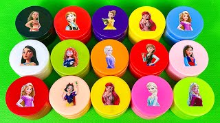 Circle Shape Slime: Looking For Disney Princesses Clay - Satisfying Slime ASRM