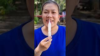 🍦🧊❄️ Thách đấu kem đá màu trắng, tím, cam 🍨🧡 Muội Vlog 1159 #shorts