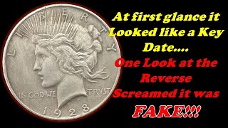 DISAPPOINTING KEY DATE PEACE DOLLAR TURNS OUT TO BE A FAKE!!! #therealdeal #livecoinqa #coins