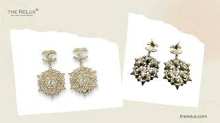 Chanel CC Snowflake Drop Earrings | The Relux