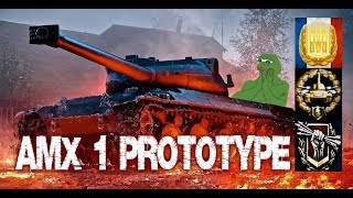 AMX First Prototype #2 world of tank blitz Aced gameplay 7100 DMG