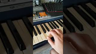 Learning my first song on piano with my daughter