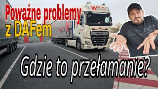 Daf z problemami, naczepa do naprawy a przełamania nie widać ...