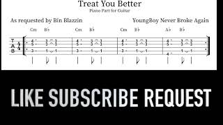 YoungBoy Never Broke Again - Treat You Better (Guitar Loop with Tab)