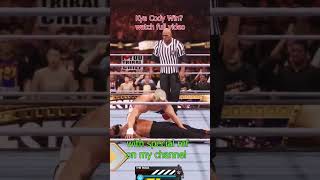 kya cody winner bn payega watch full video on my channel please support. #shorts #shortsvideo #wwe