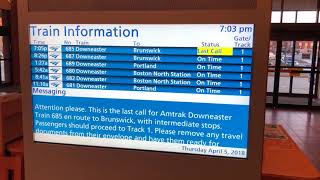 Amtrak's Passenger Information Display